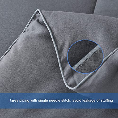 cozy night Cozynight Soft Twin Size Comforter Duvet Insert-Down Alternative Comforter with Corner Tabs-Fluffy & Breathable & Machine Washable Diamond Stitching (Dark Gray,68"x86") - Image 4