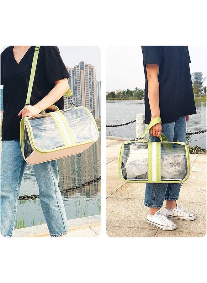 Emily Pets Transparent Cat Carrier Pet Handbag Travel See-Through Design Breathable Shoulder Bag For Cats And Puppies (Small, Yellow)  - Image 4