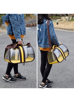 Transparent Cat Carrier Pet Handbag Travel See-Through Design Breathable Shoulder Bag For Cats And Puppies (Small, Yellow) - pzsku/ZA7FB2AC4EFFADB448F75Z/45/_/1728309751/48c4471f-1e08-4c2f-a7fb-c77689953a31