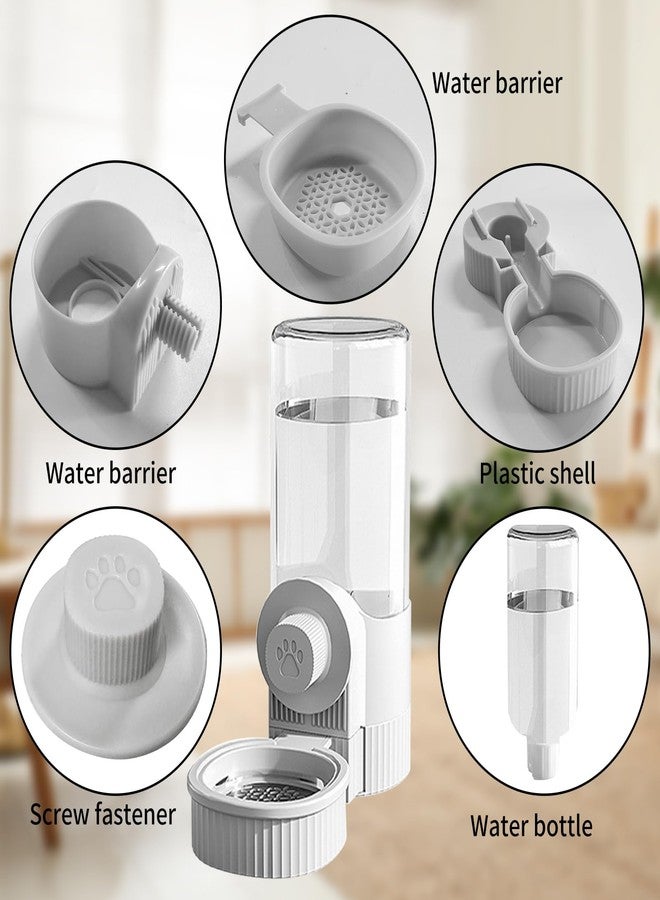 YumSur Hanging Cage Automatic Pet Food Water Dispenser, 41oz Hanging Automatic Food Dispenser, 18oz Pet Water Bottle for Cage Crate, Suitable for Kitten Rabbit Chinchilla Hedgehog Ferret (Grey, 41Oz) - Image 3