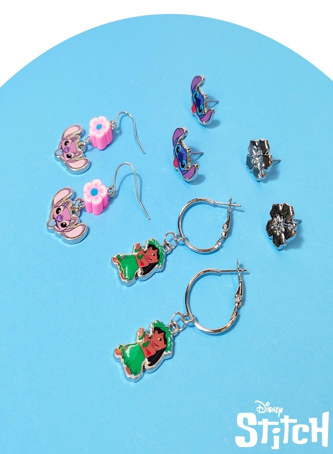 Luv Her Stitch Hypoallergenic Earrings for Girls Stud Earrings & Fishhook Drop Earring Sets with Charms One Size Fits All Stitch Jewelry Girls Earrings, Disney Accessories for Girls Ages 4+, 2 Pair - Image 5