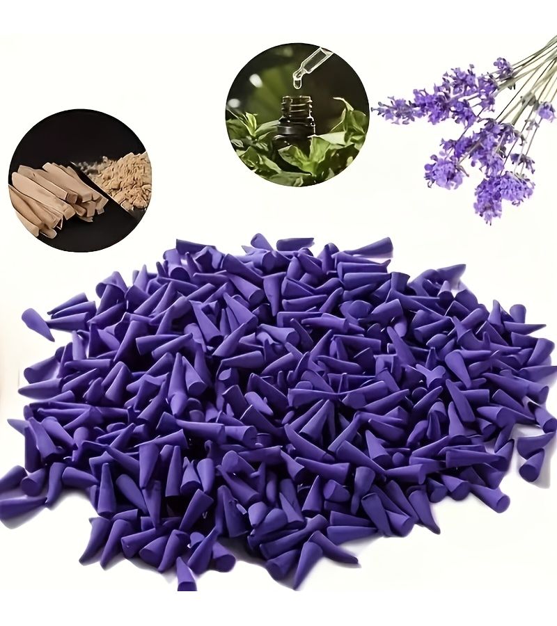 58 قطعة مخاريط بخور اللافندر البرجية، عطر منزلي طويل الأمد - Image 2