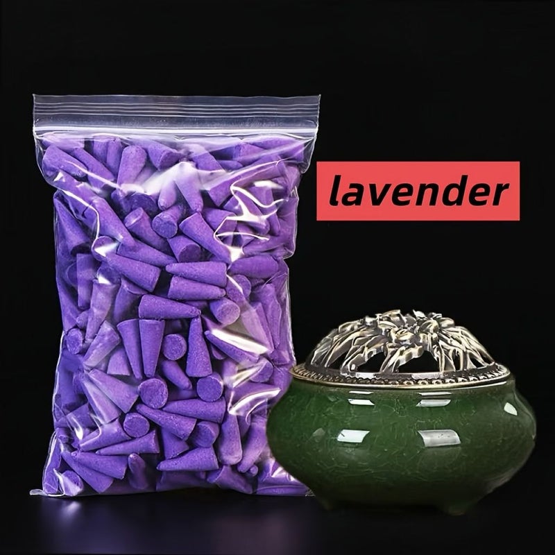 58 قطعة مخاريط بخور اللافندر البرجية، عطر منزلي طويل الأمد - Image 1