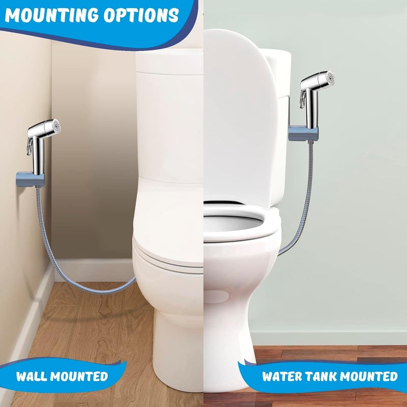 Avaby Handheld Bidet Sprayer for Toilet - Triple Mode Spray: Cloth Diaper Washer, Jet Spray & Gentle Stream | Premium Adjustable Hose Sprayer Attachment for Muslim Shower Shattaf | Portable Bidet Included - Image 5