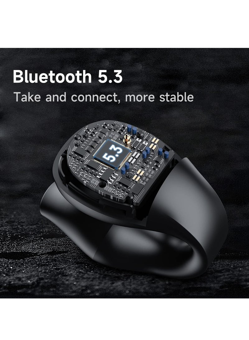 Wireless Earbuds Open Ear Headphones Bluetooth Earbuds Earbud and in Ear Headphones Wireless Sport Earbuds Bluetooth 5.3 Clip On Earphones 30 Hours Playtime with Case Workout Headphones Black - Image 5