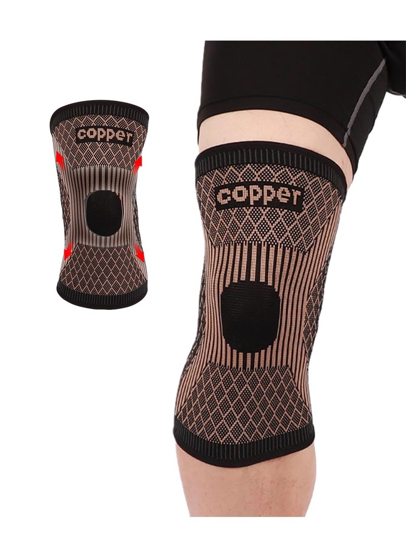 Copper Knee Brace for Pain Relief & Support - Compression Sleeve for Sports, Workouts, Arthritis - Single - pzsku/ZA7FB6008C4F7028EBD2FZ/45/_/1713522364/09998da4-c04a-4e14-81f3-3622e68b664b