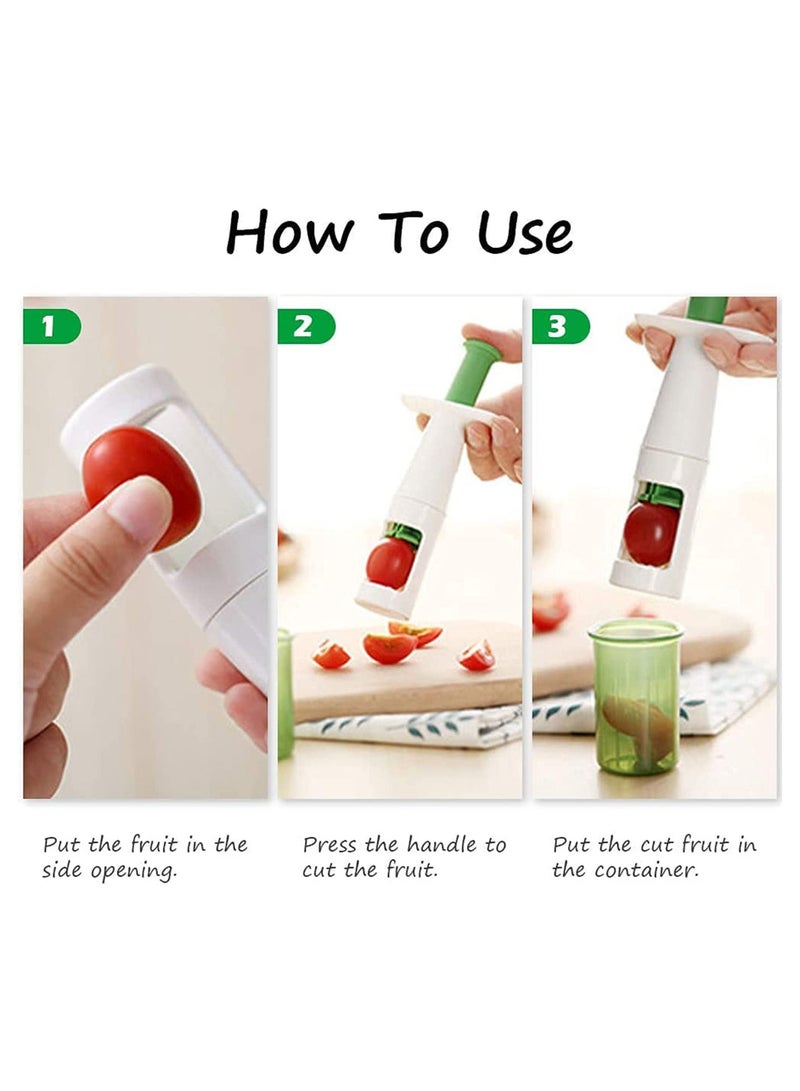 سيوسي قطاعة العنب ، قطاعة الطماطم ، قطاعة الخضار والفواكه ، أدوات تقطيع إبداعية متعددة الوظائف لأداة السلطة وأغذية الأطفال المساعدة - Image 5