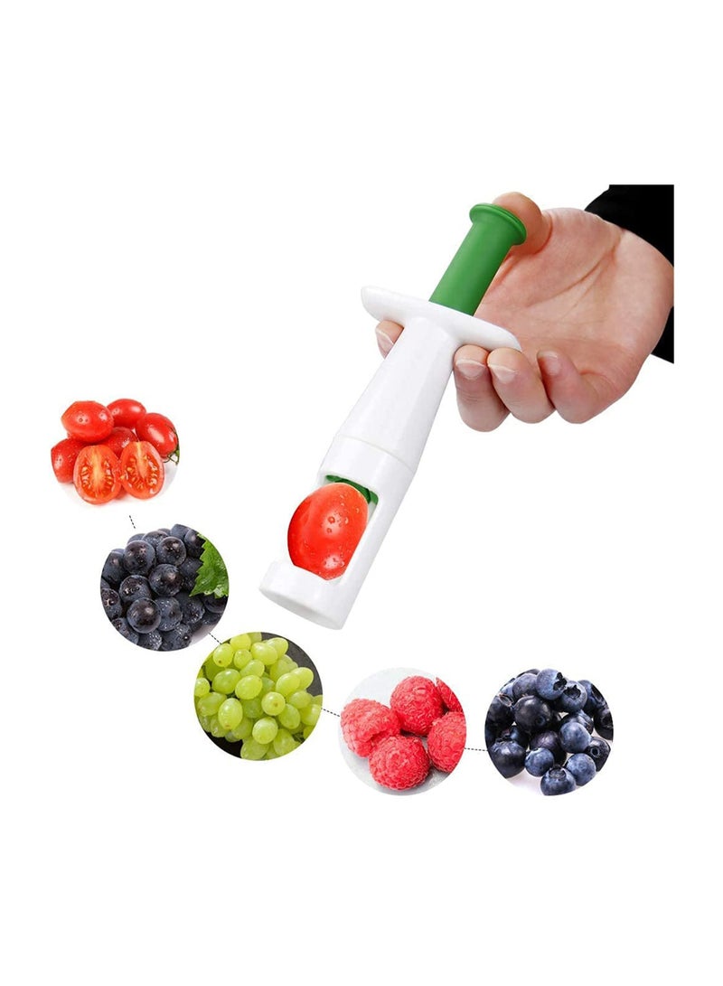 سيوسي قطاعة العنب ، قطاعة الطماطم ، قطاعة الخضار والفواكه ، أدوات تقطيع إبداعية متعددة الوظائف لأداة السلطة وأغذية الأطفال المساعدة - Image 3