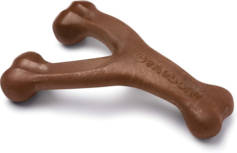 Benebone Wishbone Durable Dog Chew Toy for Aggressive Chewers, Real Peanut, Made in USA, Large - Image 1