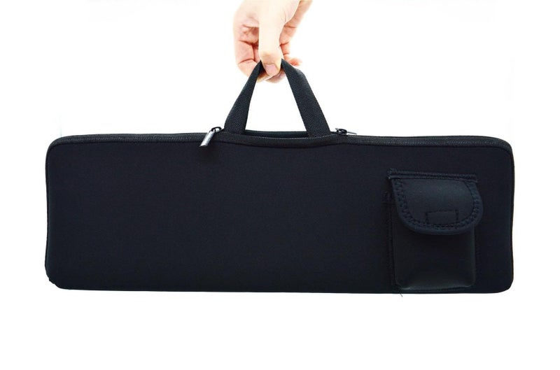 NUENSS-ROR Keyboard Sleeve Travel Case for Logitech MX Keys/MX Keys S Advanced Wireless Illuminated Keyboard,Soft Neoprene Bag, Zipper Mouse Storage and Cable Storage Pouch (Black) - Image 4