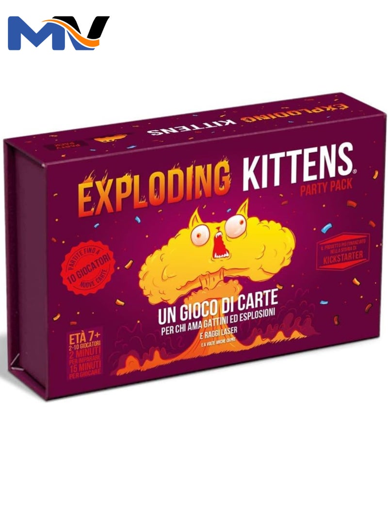 MAGIC VAULT - Exploding Kittens Party Pack - Funny Card Game, 2-10 Players, 7+ Years, English Edition - Image 1