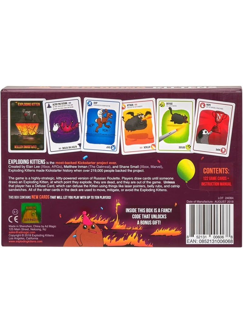 MAGIC VAULT - Exploding Kittens Party Pack - Funny Card Game, 2-10 Players, 7+ Years, English Edition - Image 1