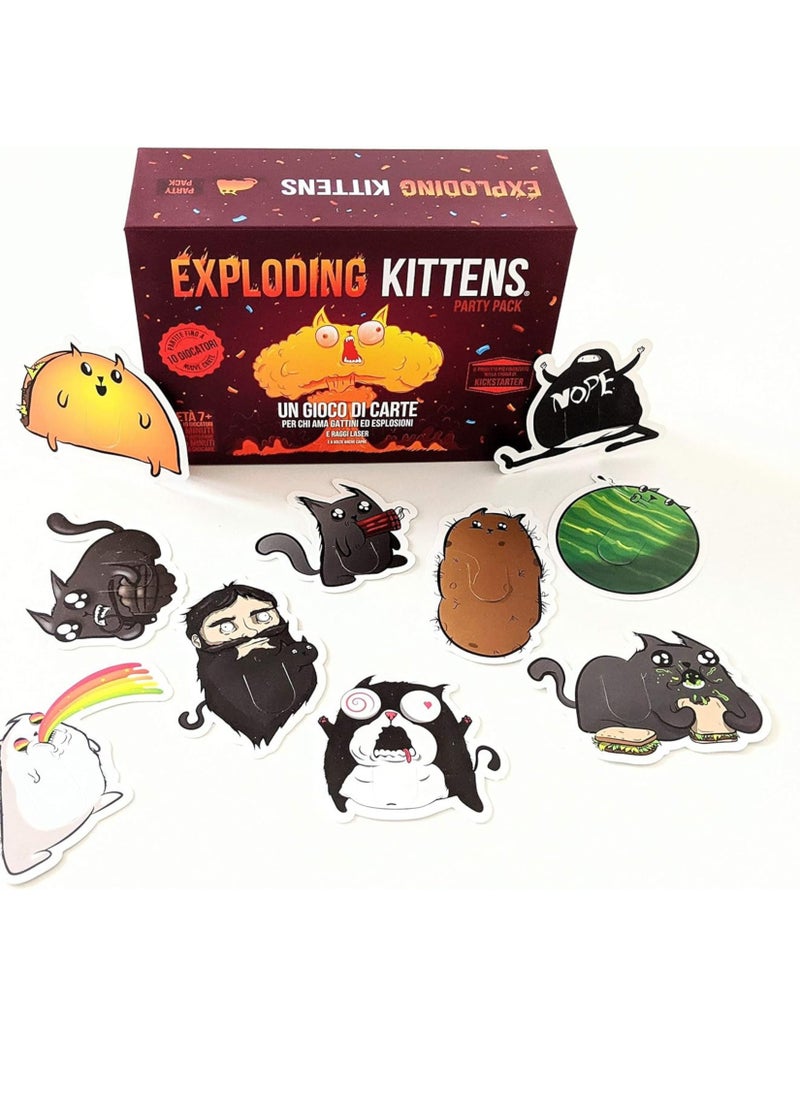 MAGIC VAULT - Exploding Kittens Party Pack - Funny Card Game, 2-10 Players, 7+ Years, English Edition - Image 1