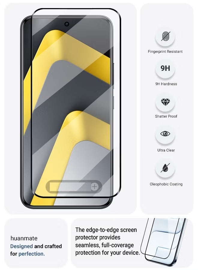 YoYoTech Xiaomi Poco M8 Pro Tempered Glass| Screen Protector Full HD Quality Tempered Glass Anti-Scratch Edge to Edge Coverage for Xiaomi Poco M8 Pro 6.83' 2026. - Image 4