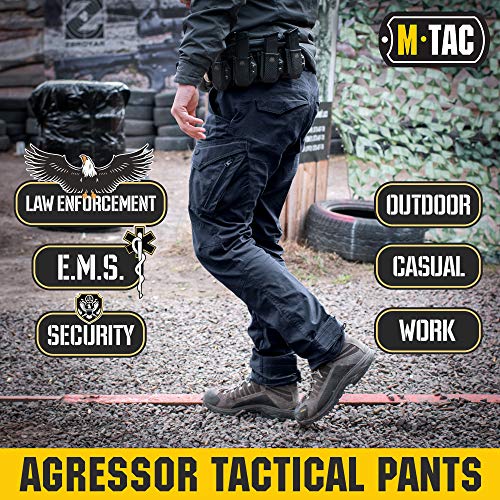 M-Tac Aggressor Flex Tactical Cargo Pants for Men - Cotton Work Pants Hunting and Outdoor Use Navy Blue 34/30 - Image 2