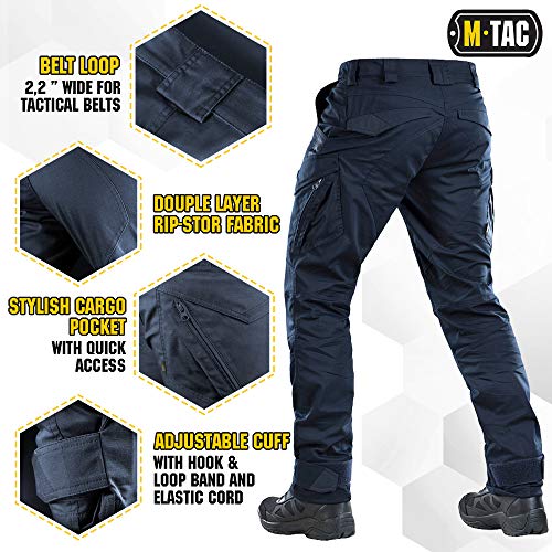 M-Tac Aggressor Flex Tactical Cargo Pants for Men - Cotton Work Pants Hunting and Outdoor Use Navy Blue 34/30 - Image 4