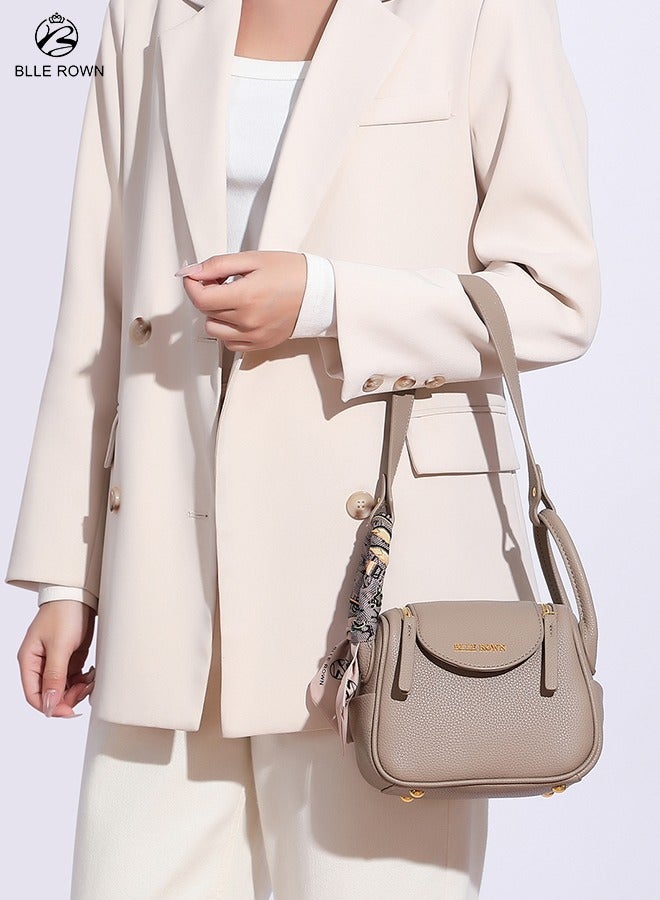 بليه روان شنطة نسائية عملية شنطة يد وكتف وكروس مع حزامين ووشاح أنيق بسعة مناسبة للاستخدام اليومي والجامعة والسفر - Image 1