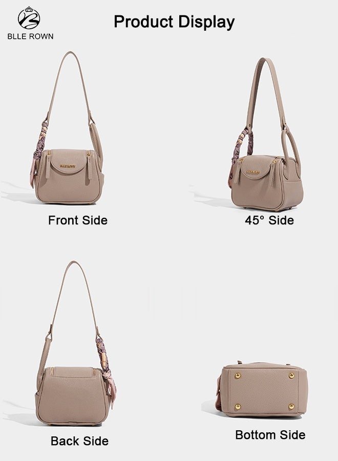 بليه روان شنطة نسائية عملية شنطة يد وكتف وكروس مع حزامين ووشاح أنيق بسعة مناسبة للاستخدام اليومي والجامعة والسفر - Image 4