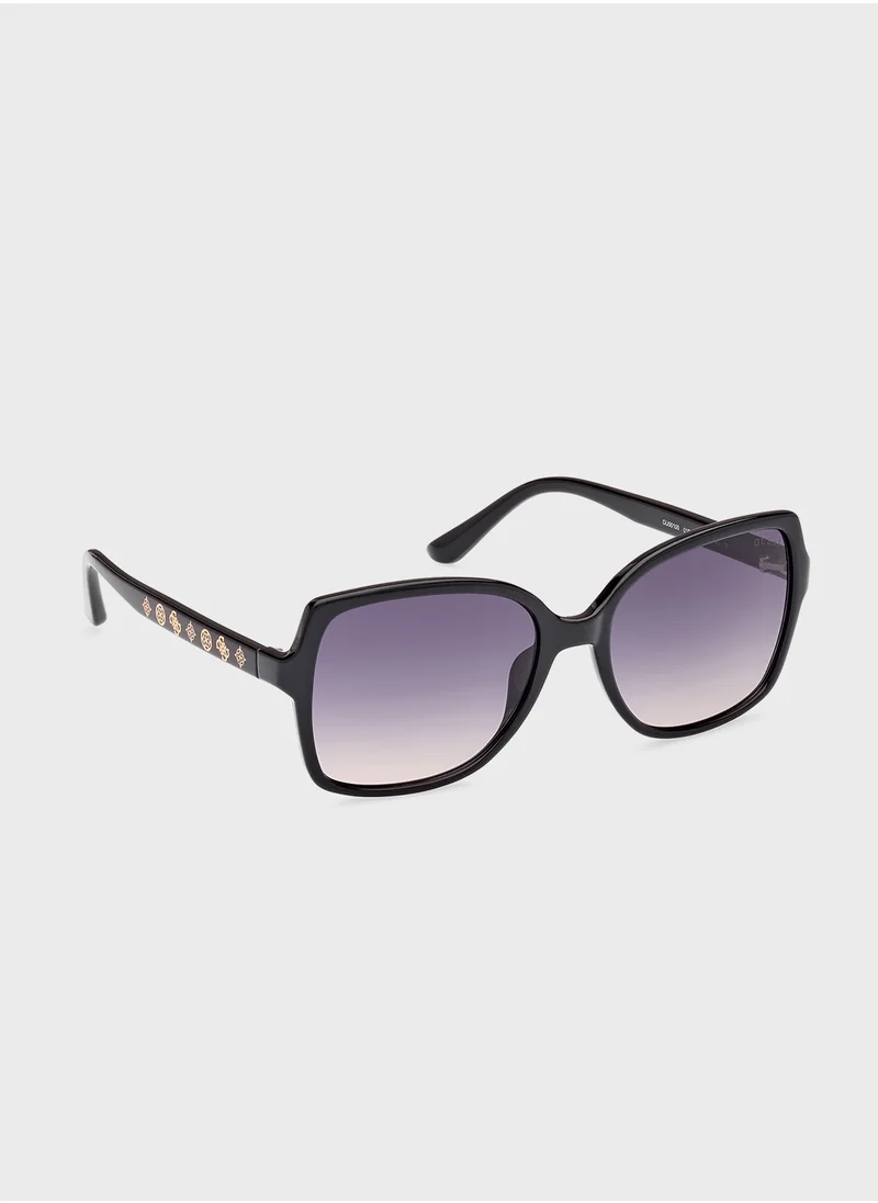 جس Oversize Uv-Protected Sunglasses