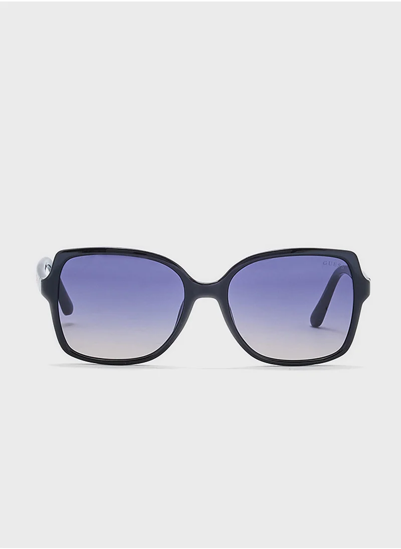 جس Oversize Uv-Protected Sunglasses