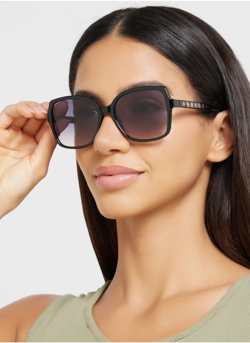 جس Oversize Uv-Protected Sunglasses