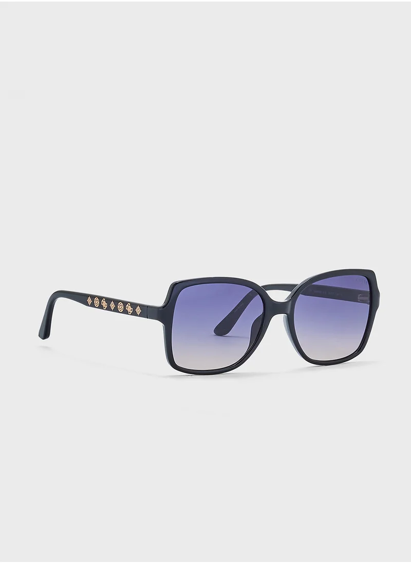 جس Oversize Uv-Protected Sunglasses