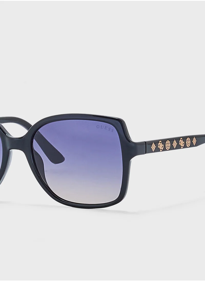 جس Oversize Uv-Protected Sunglasses