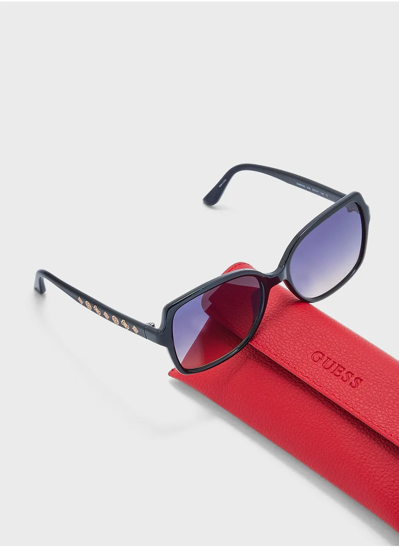 جس Oversize Uv-Protected Sunglasses