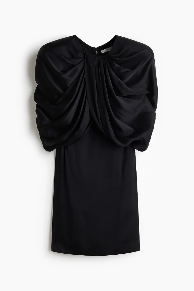 H&M Draped satin mini dress