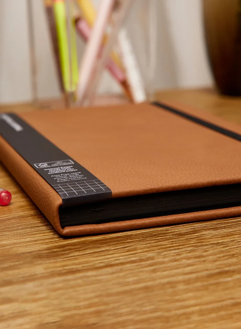 Typo Brown A5 Journal Elastic Closure