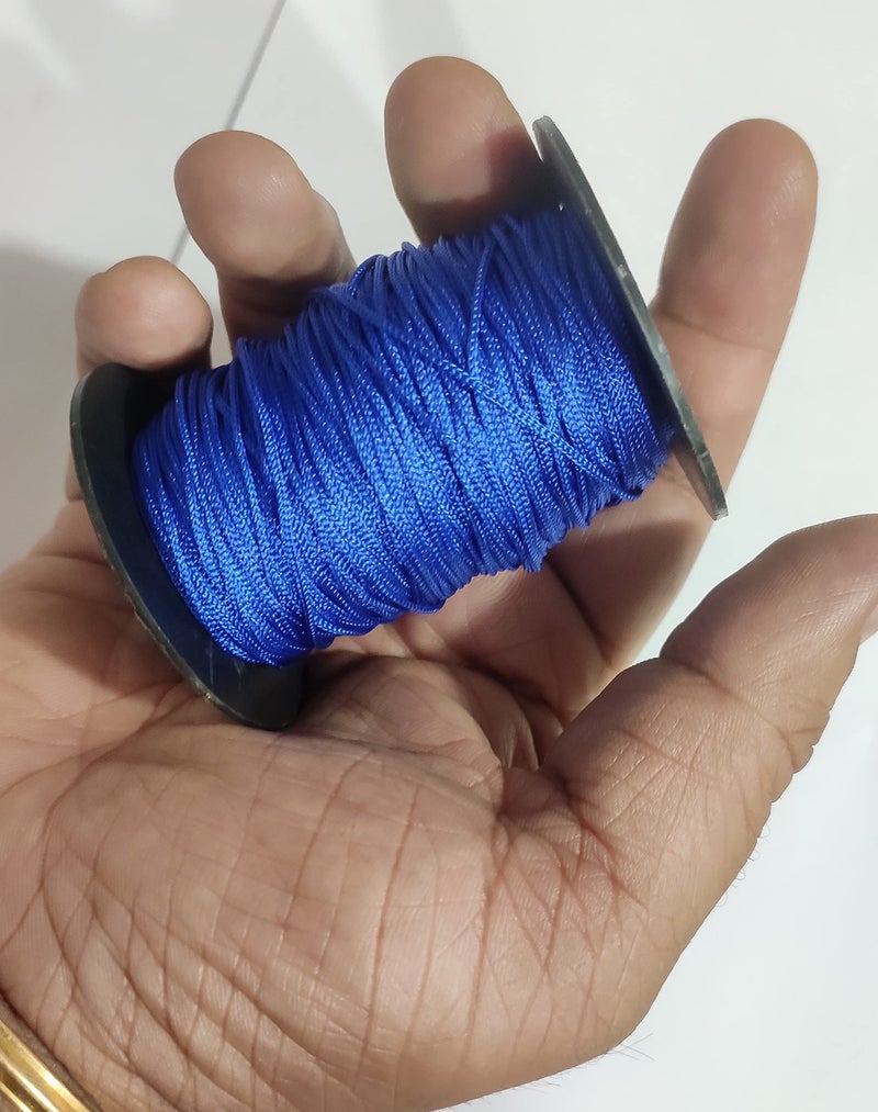 OMX Nylon 1mm Macrame Cord (100 Meters) Nylon Chinese Knotting Cord, 1mm Thick for Macrameideally Used for Jewelry Making, Bags and Various Other Craft Projects. (Royal Blue) - Image 3