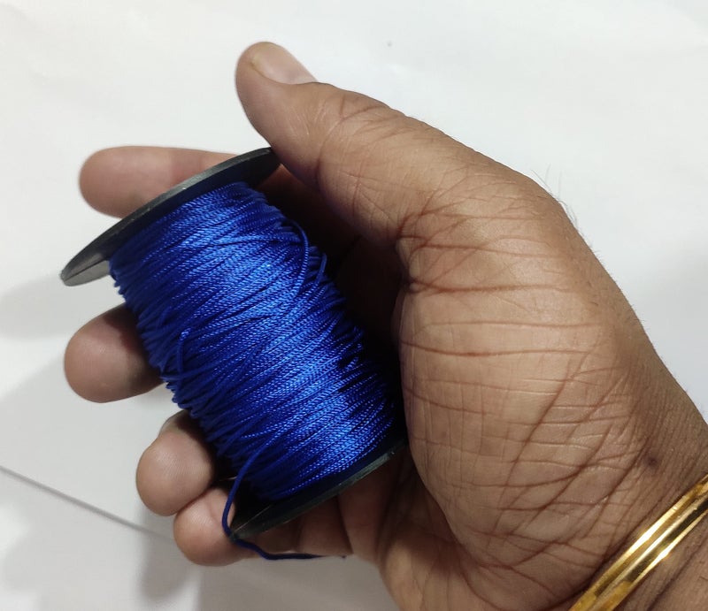 OMX Nylon 1mm Macrame Cord (100 Meters) Nylon Chinese Knotting Cord, 1mm Thick for Macrameideally Used for Jewelry Making, Bags and Various Other Craft Projects. (Royal Blue) - Image 5