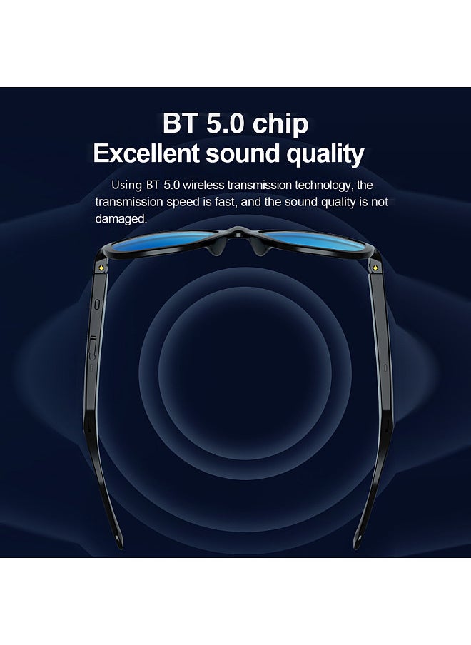 C8 Smart Wireless BT Glasses Headset, HD Sound Quality, Touch Buttons, Replaceable Polarized Lenses, Light Weight
