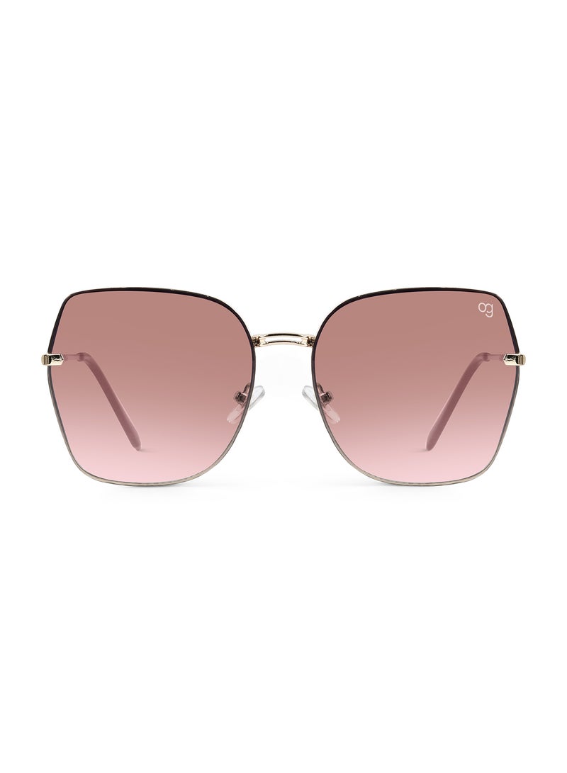Woggles Stylish & Classy UV Protected Peach Oversized Sunglasses | Men & Women - Image 3