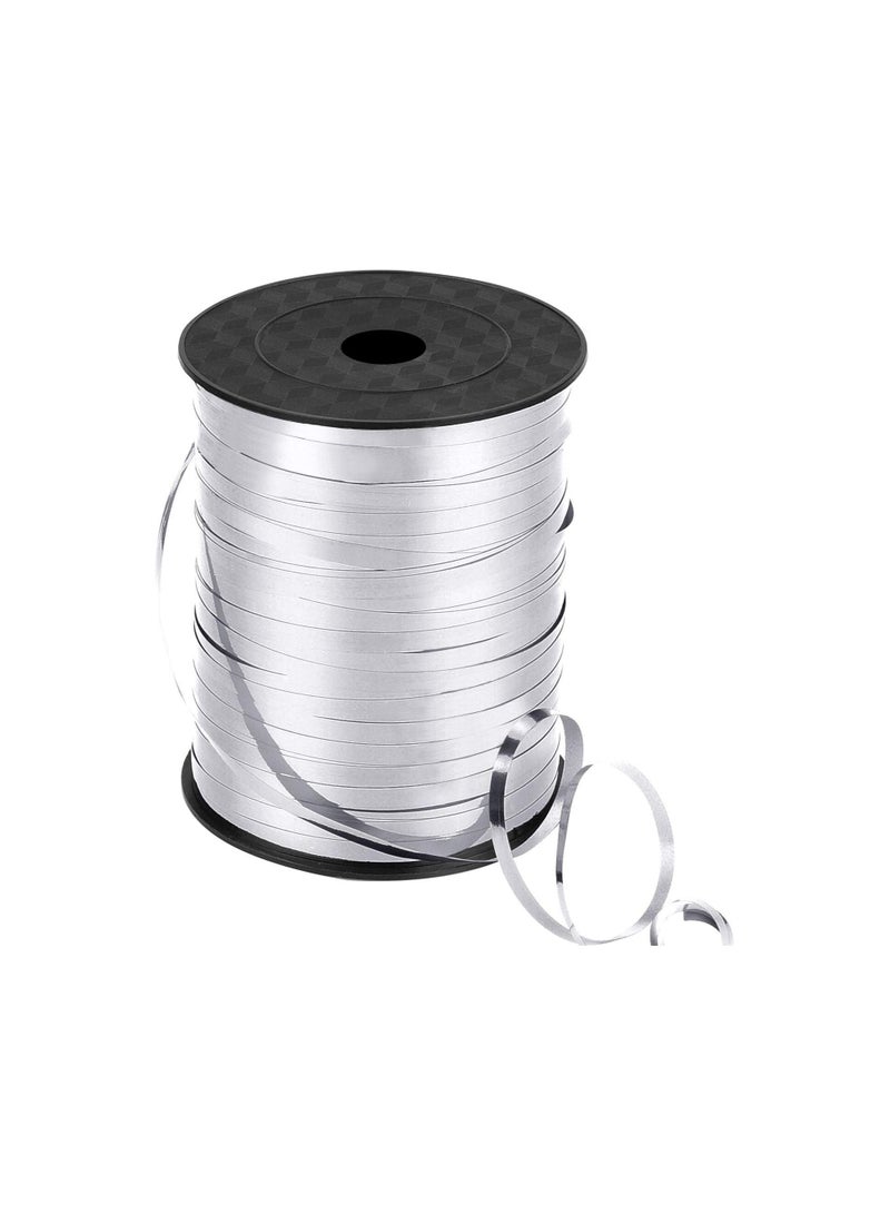 500 Yards  Ribbon Balloon String Wrap Ribbon Gift for Party Festival (Silver)  - Image 1