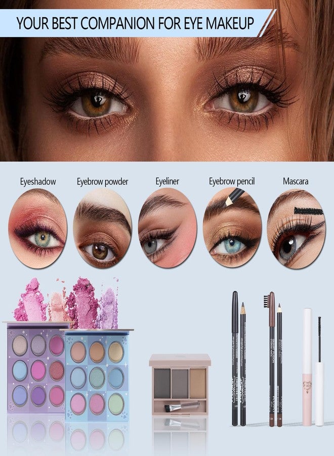 Moobirlet Makeup Kits For Girls Teens, Makeup Gift Set For Women with Eyeshadow Palettes, Brushes, Lip Gloss, Travel Make up Starter Kit For Beginners (C0912) - Image 3