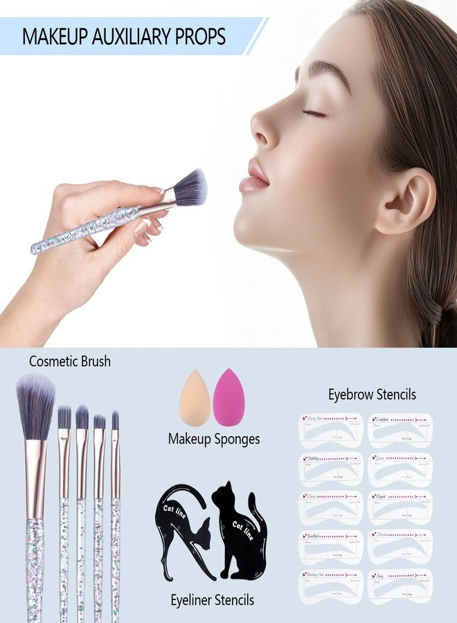 Moobirlet Makeup Kits For Girls Teens, Makeup Gift Set For Women with Eyeshadow Palettes, Brushes, Lip Gloss, Travel Make up Starter Kit For Beginners (C0912) - Image 5