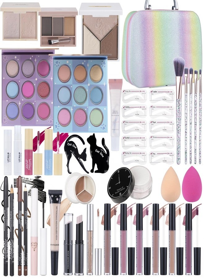 Moobirlet Makeup Kits For Girls Teens, Makeup Gift Set For Women with Eyeshadow Palettes, Brushes, Lip Gloss, Travel Make up Starter Kit For Beginners (C0912) - Image 1