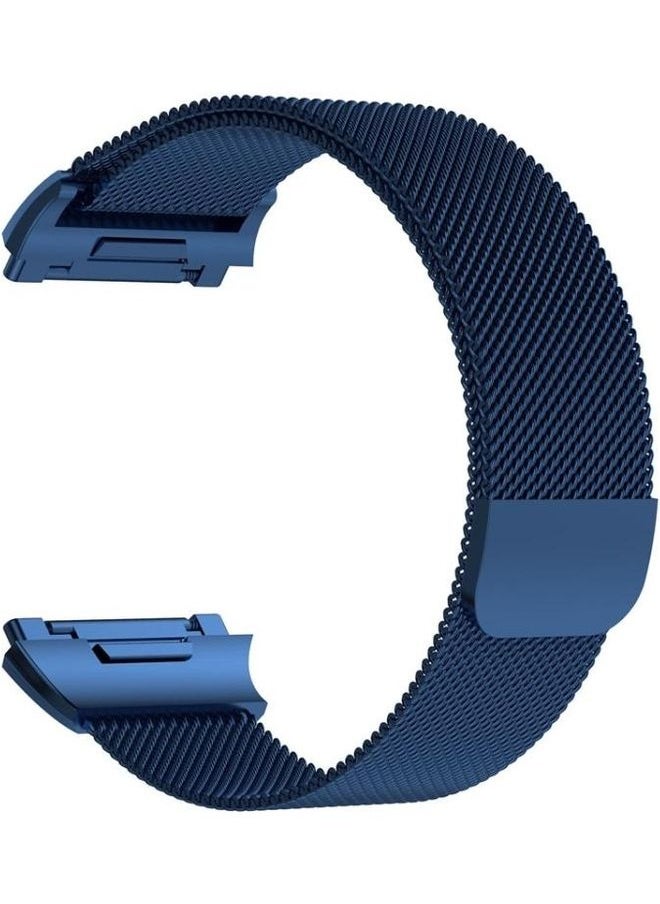 Milanese Watch Strap Large Size : 24X2.2cm For FITBIT Ionic Blue