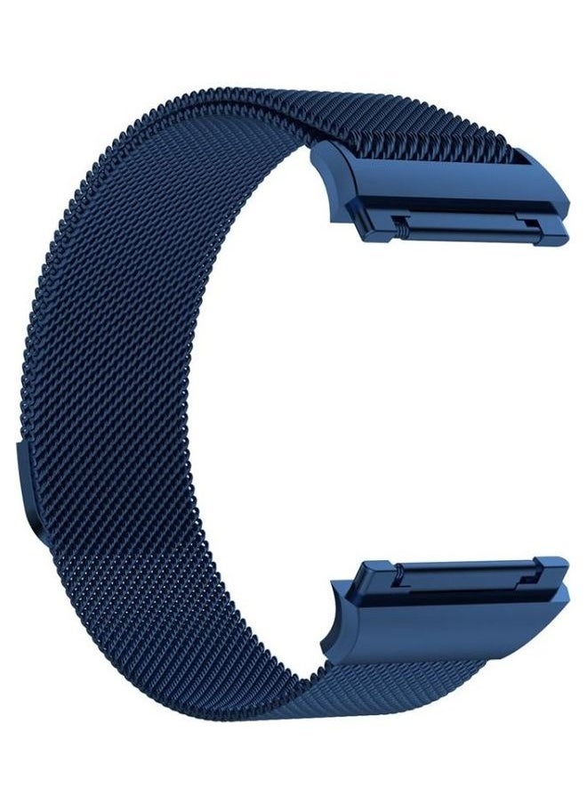 Milanese Watch Strap Large Size : 24X2.2cm For FITBIT Ionic Blue