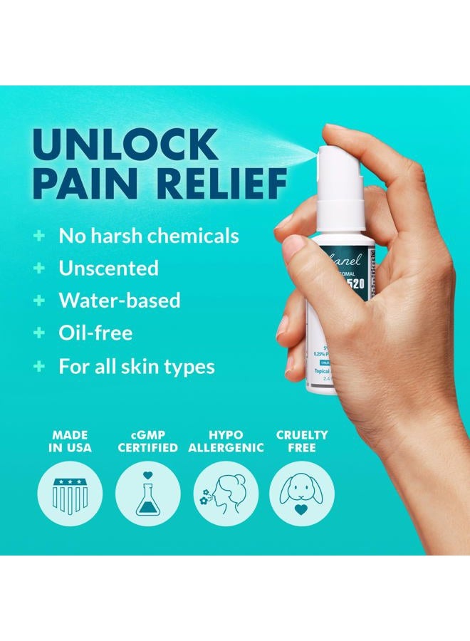 Ebanel 2-Pack 5% Lidocaine Spray Pain Relief Numb520 Burn Itch Relief Numbing Spray for Skin, Topical Anesthetic Postpartum Hemorrhoid Treatment with Phenylephrine for Local and Anorectal Uses - Image 5