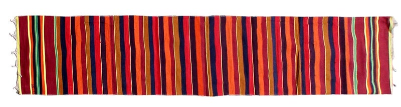 Mandhania Pure Cotton Multicolour Strips Dining Carpet 15 x 95 ft - Image 1