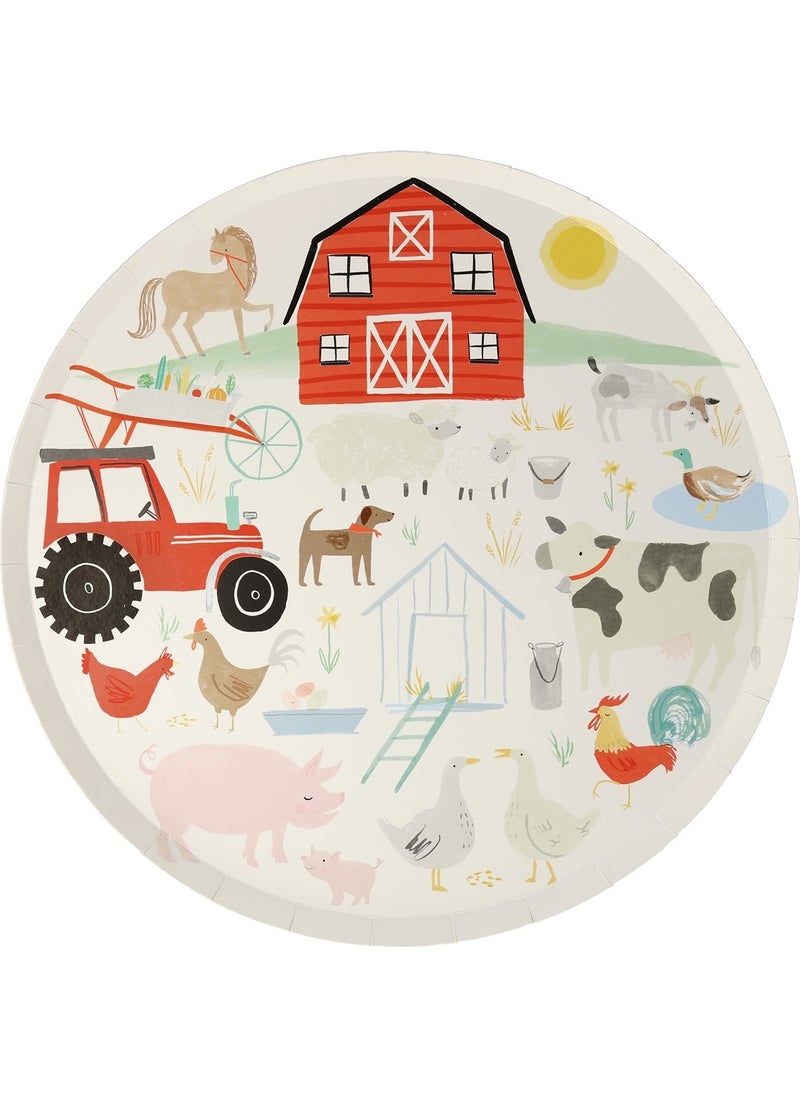 Meri Meri Farm Plates (8 Pieces)  - Image 1