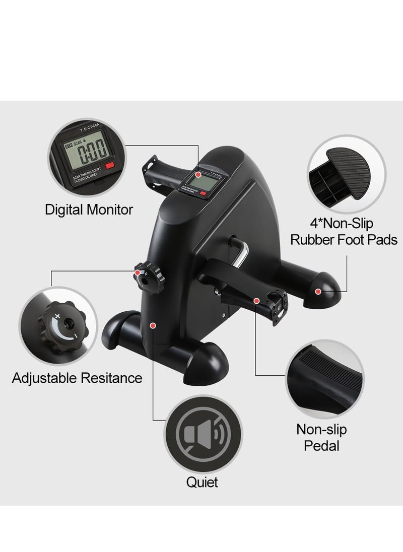 RATSAW Mini Exercise Bike Under Desk Bike for Arm Leg Training Pedal Exerciser with LCD Display for Home Gym Office Workout  - Image 4