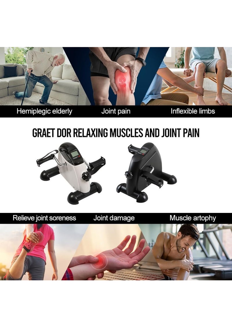 RATSAW Mini Exercise Bike Under Desk Bike for Arm Leg Training Pedal Exerciser with LCD Display for Home Gym Office Workout  - Image 3