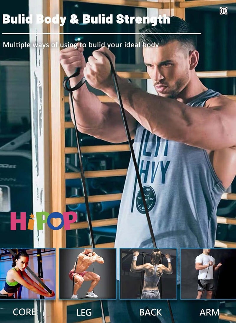 HIPOP 230-280 Lbs Resistance Band,Pull Up Assistance Band for Legs,Working Out,Muscle Training,Yoga,Shape Body,Men Women (Grey) - Image 3