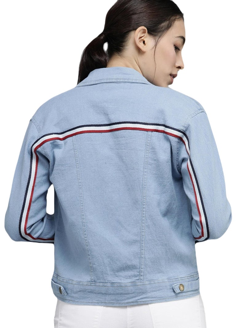 VOGATI Women's Denim Jacket qdk61vog-xxxl_Light Blue_3XL - Image 1