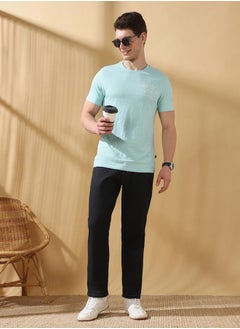 Dennis Lingo Relaxed Fit Solid Indigo 78% cotton 20% Poly 2% spandex Mid Rise Waist Full Length Woven Weave Jean for Men with Button/Zip Closure -designed to keep you ahead in style.  - Image 1