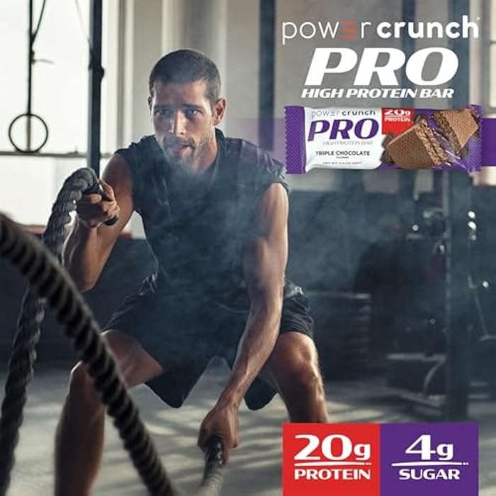 Power Crunch PRO Protein Wafer Bars, High Protein Snacks with Delicious Taste, Triple Chocolate, 2.0 Ounce (4 Count) - Image 4