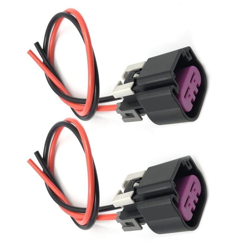 FainWan 2PCS Electric Fan Pigtail Connector Switch Harness Set Compatible with GM Chevy Truck 20052012